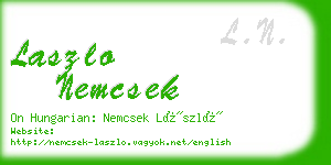 laszlo nemcsek business card